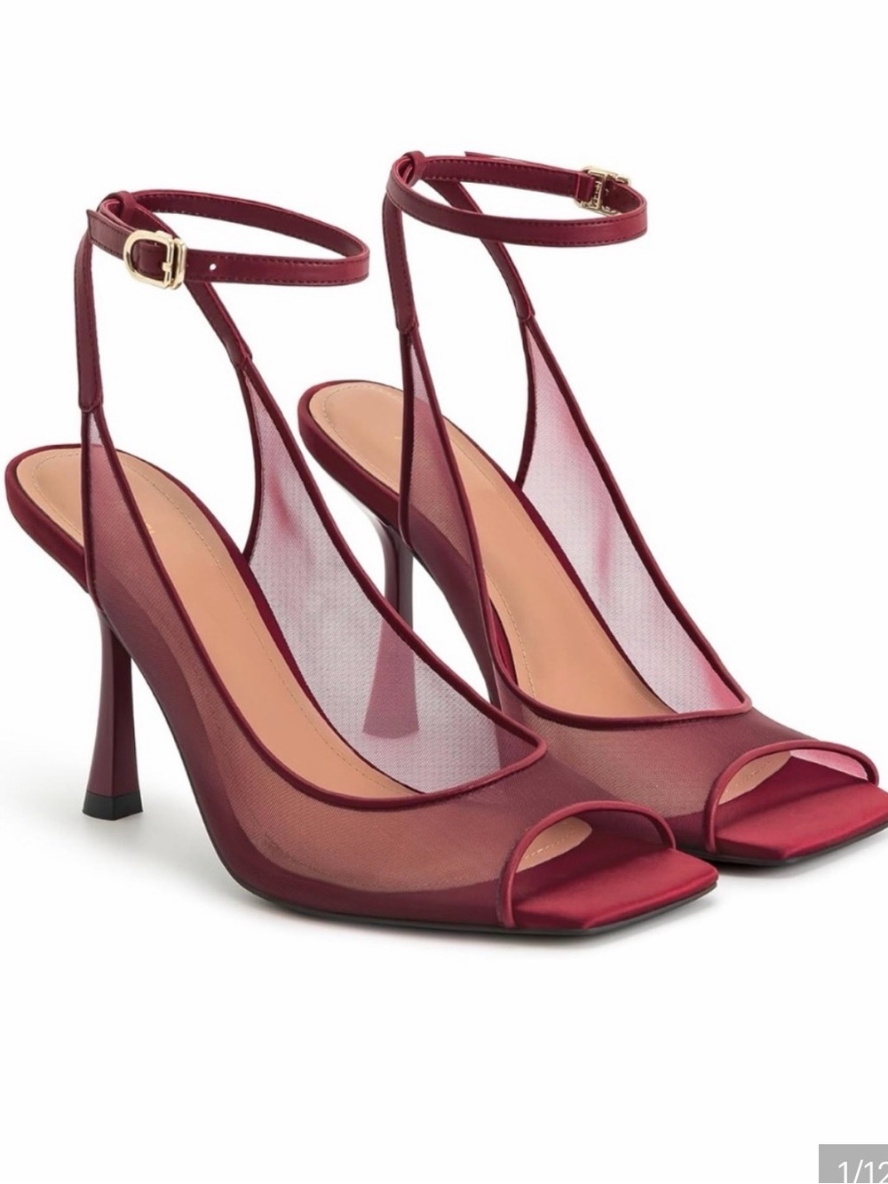 ✨NWT JW PEI Serenity Mesh Open Toe Slingback Sandals Red Size 7